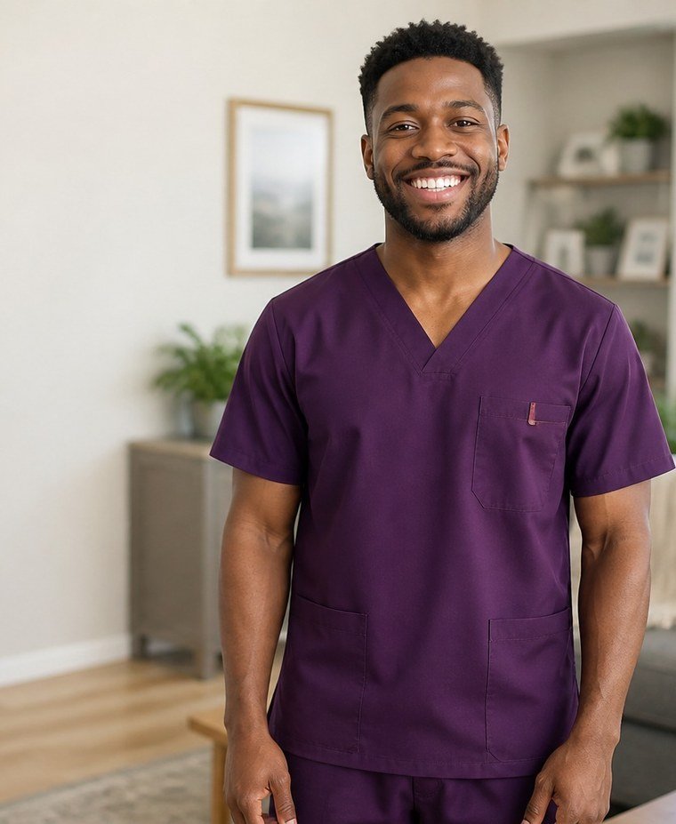 A smiling Cruz Home Care caregiver